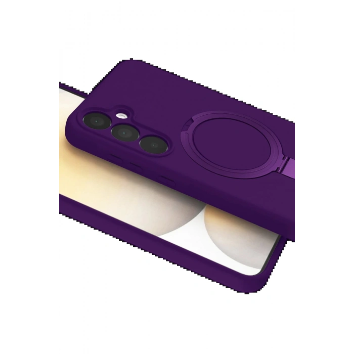 CPT90 Samsung Galaxy A35 5G Regal Magsafe Standlı Kapak - Derin Mor