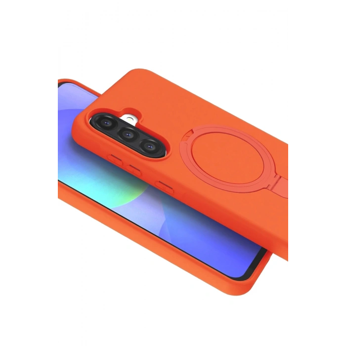 CPT90 Samsung Galaxy A56 Regal Magsafe Standlı Kapak - Turuncu