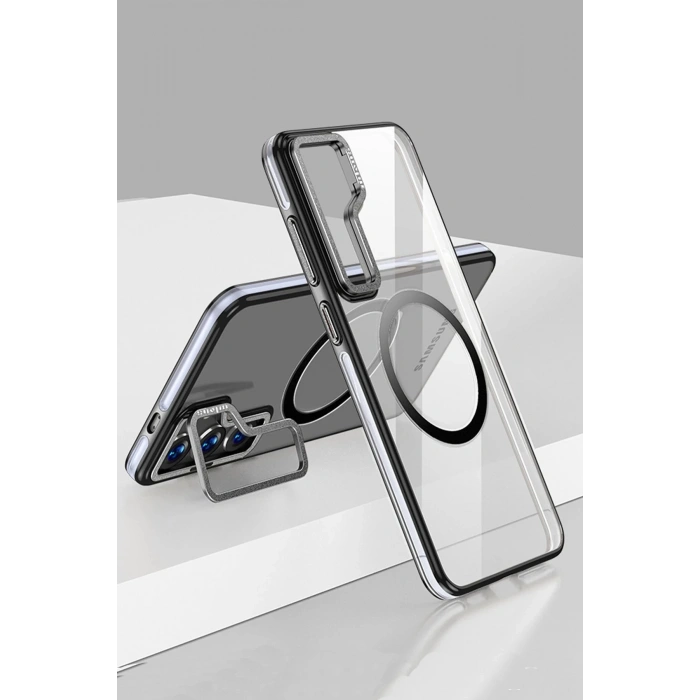 CPT90 Samsung Galaxy S24 Crystal Magsafe Kapak - Siyah