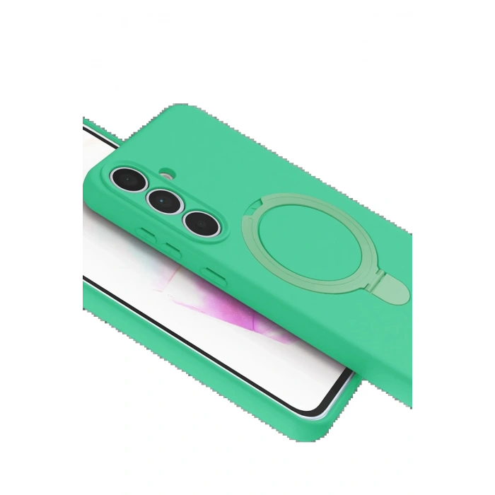 CPT90 Samsung Galaxy S24 FE Regal Magsafe Standlı Kapak - Yeşil