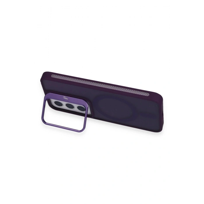 CPT90 Samsung Galaxy S24 Flet Lens Magsafe Kapak - Derin Mor