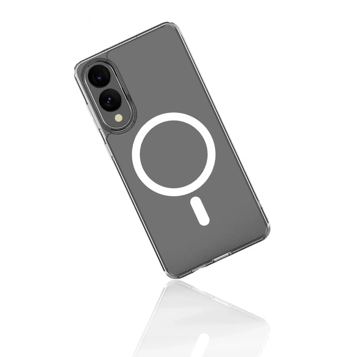 CPT90 Samsung Galaxy S25 Edge Kılıf Magneticsafe Şeffaf Silikon - Şeffaf