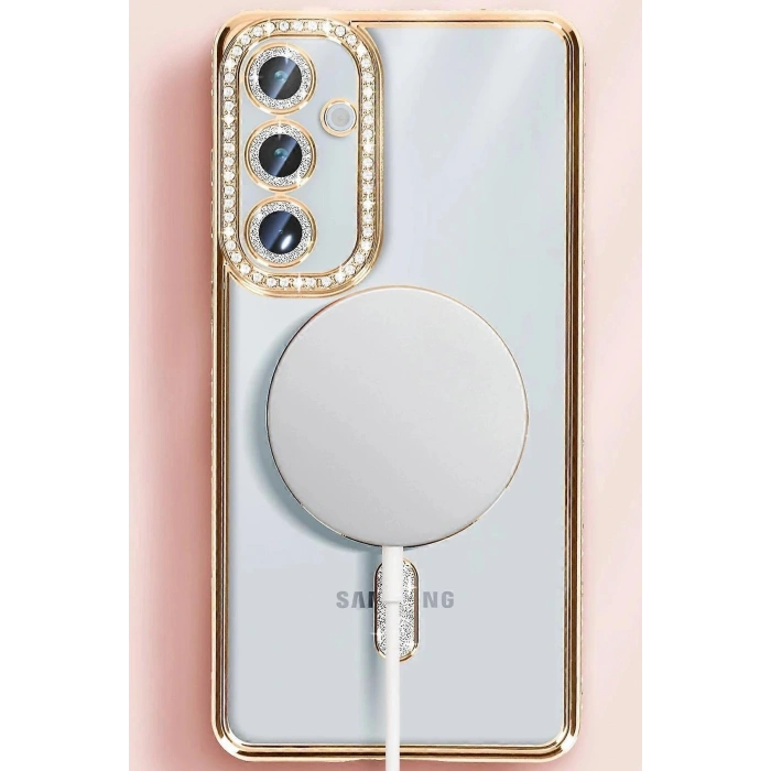 CPT90 Samsung Galaxy S25 Plus Kılıf Joke Simli Magneticsafe Kılıf - Mavi
