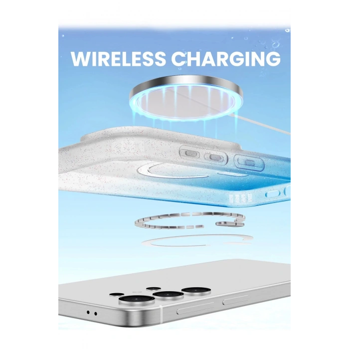 CPT90 Samsung Galaxy S25 Pummel Shiny Magsafe Kapak - Pembe