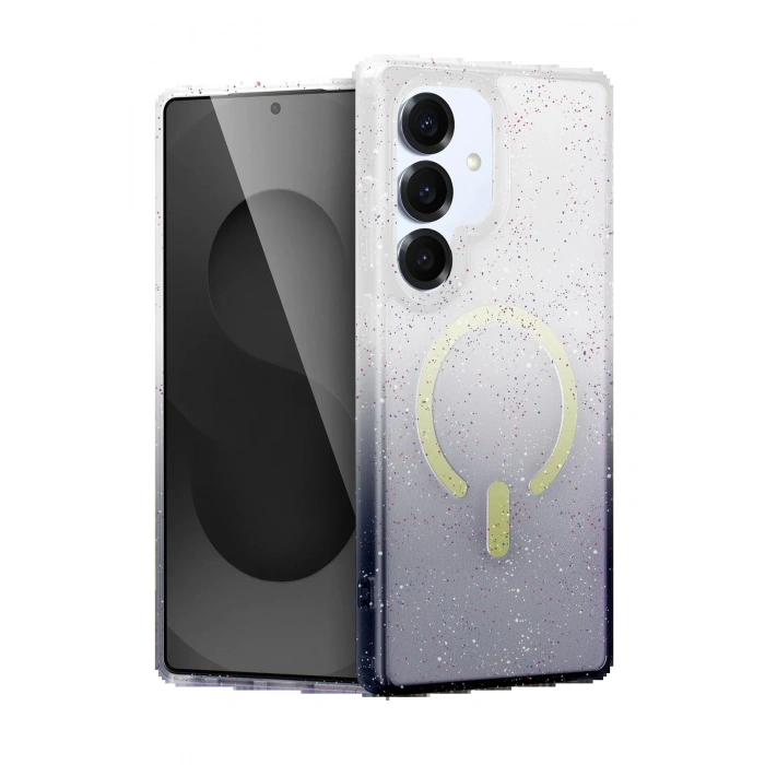 CPT90 Samsung Galaxy S25 Pummel Shiny Magsafe Kapak - Siyah