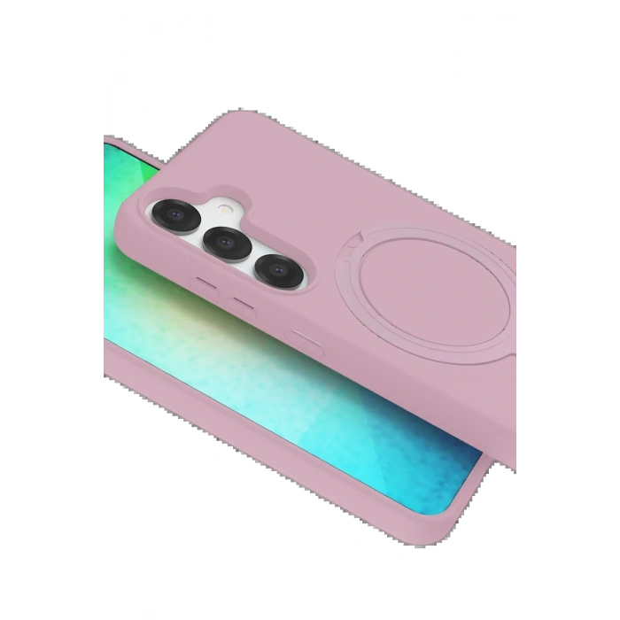 CPT90 Samsung Galaxy S25 Regal Magsafe Standlı Kapak - Açık Pembe