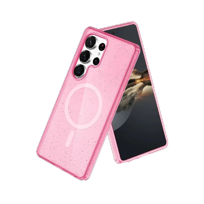 CPT90 Samsung Galaxy S25 Ultra Glow Magsafe Kapak - Pembe