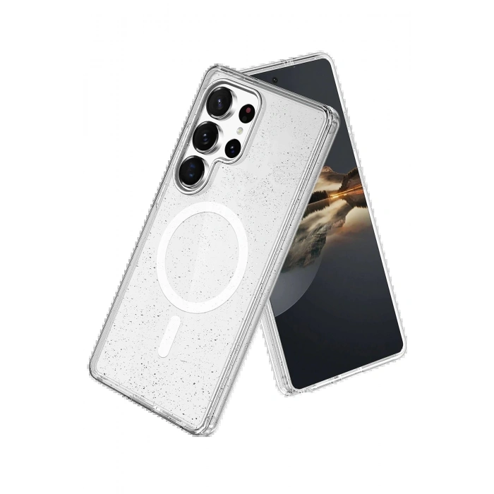 CPT90 Samsung Galaxy S25 Ultra Glow Magsafe Kapak - Şeffaf