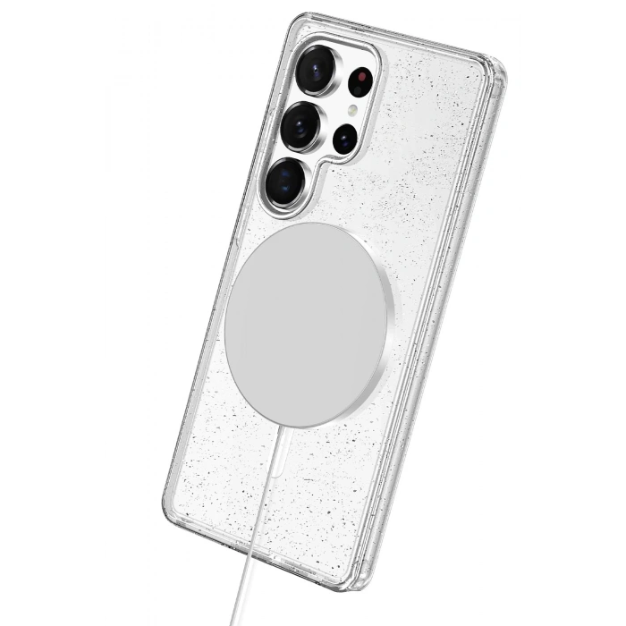 CPT90 Samsung Galaxy S25 Ultra Glow Magsafe Kapak - Şeffaf