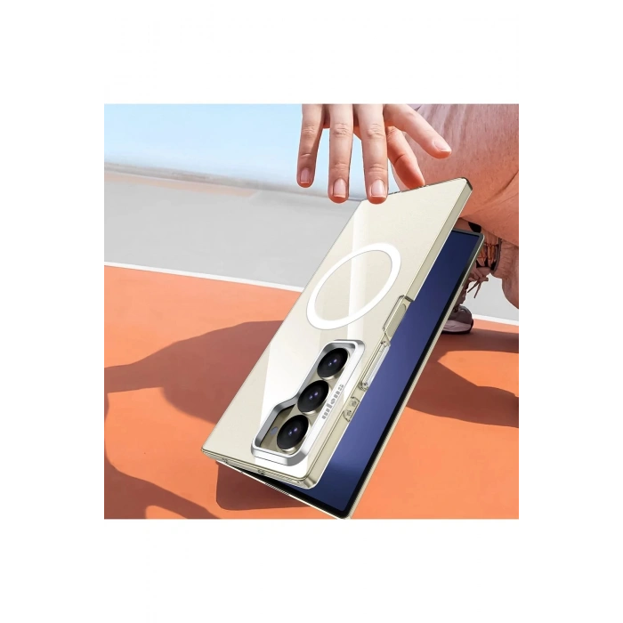 CPT90 Samsung Galaxy Z Fold 6 Crystal Magsafe Kapak - Şeffaf