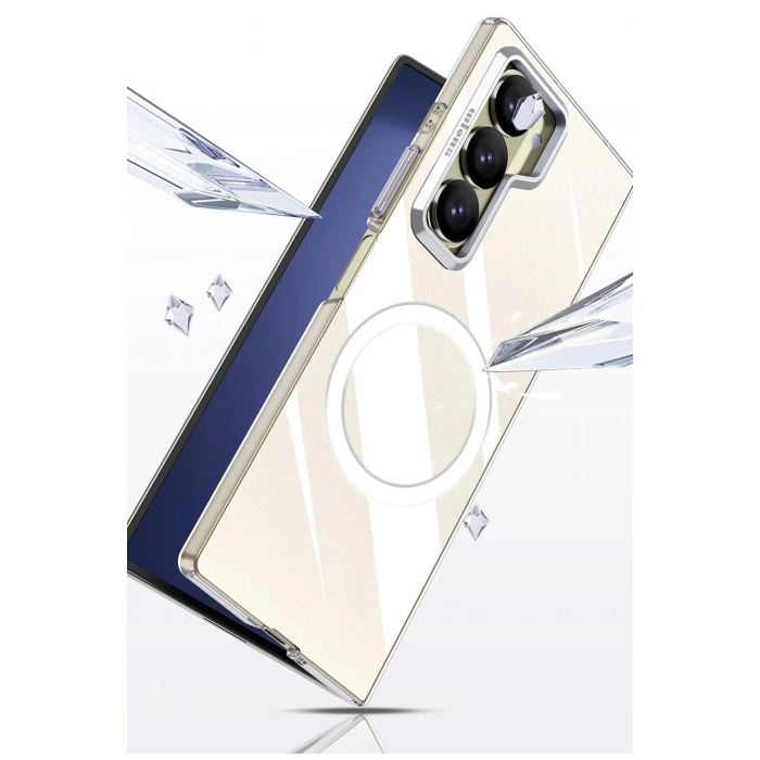 CPT90 Samsung Galaxy Z Fold 6 Crystal Magsafe Kapak - Şeffaf