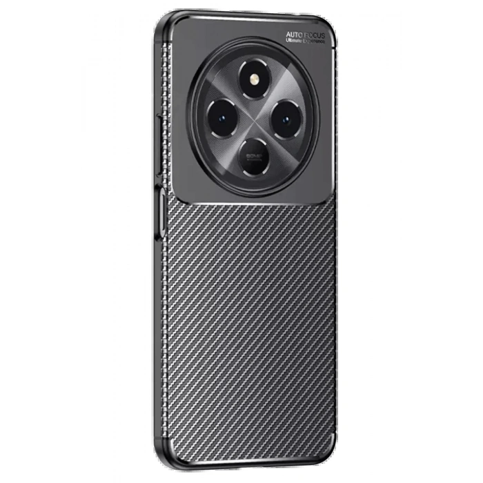 CPT90 Tecno Spark 30C Kılıf Auto Focus Karbon Kapak - Siyah