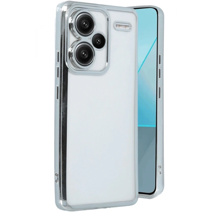 CPT90 Xiaomi Redmi Note 13 Pro Plus Kılıf Lensli Silikon - Gümüş