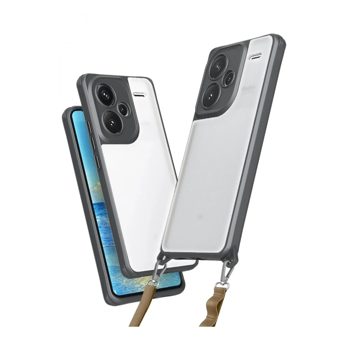 CPT90 Xiaomi Redmi Note 13 Pro Plus Kılıf Penta Silikon Kılıf - Titan Gri