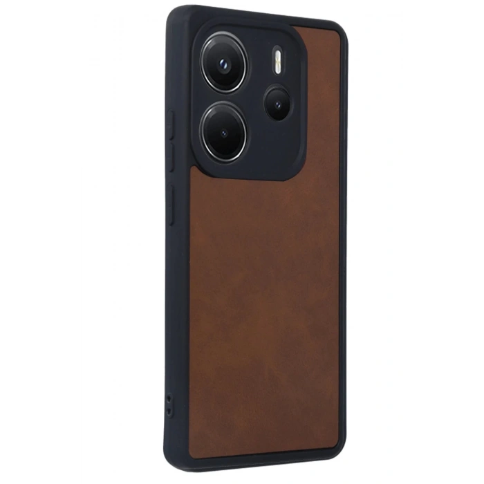 CPT90 Xiaomi Redmi Note 14 4G Kılıf Aras Deri Kapak - Taba