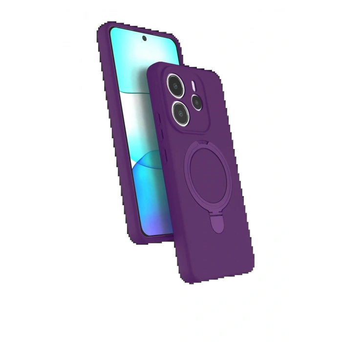 CPT90 Xiaomi Redmi Note 14 4G Regal Magsafe Standlı Kapak - Derin Mor