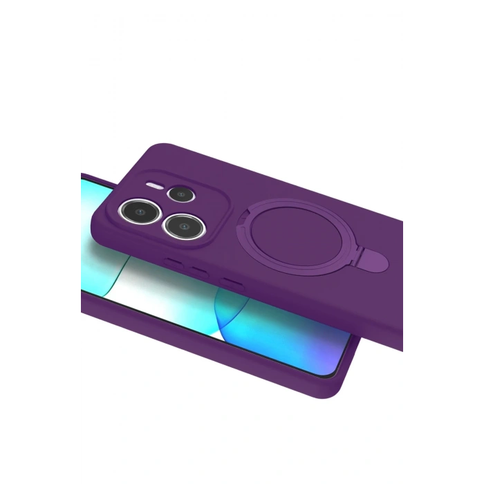 CPT90 Xiaomi Redmi Note 14 4G Regal Magsafe Standlı Kapak - Derin Mor