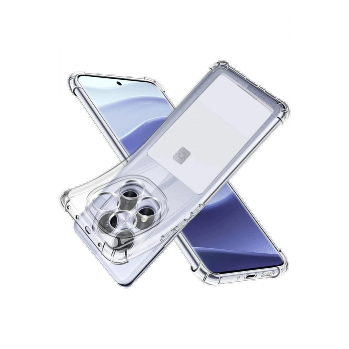 CPT90 Xiaomi Redmi Note 14 Pro 4G Kılıf Kart Şeffaf Silikon - Şeffaf