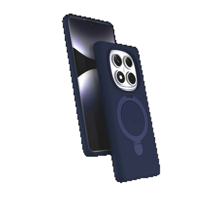CPT90 Xiaomi Redmi Note 14 Pro 4G Regal Magsafe Standlı Kapak - Lacivert