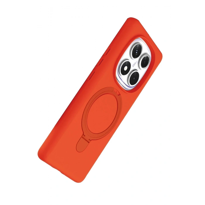 CPT90 Xiaomi Redmi Note 14 Pro 5G Regal Magsafe Standlı Kapak - Turuncu