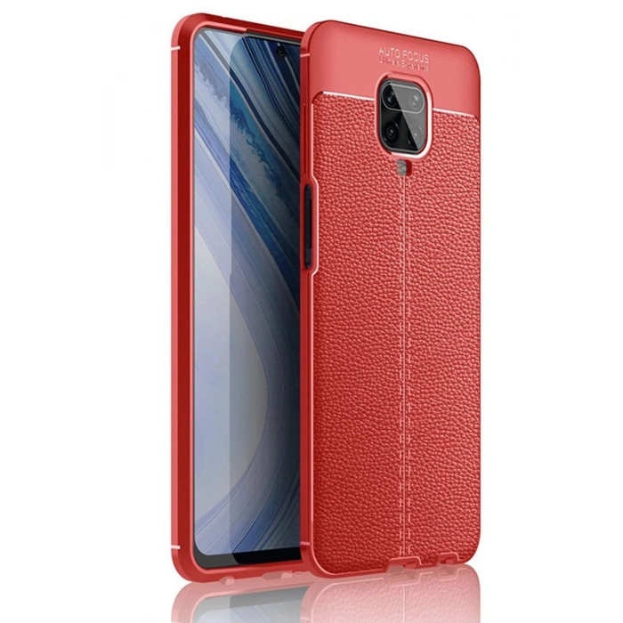 CPT90 Xiaomi Redmi Note 9 Pro Kılıf Auto Focus Kapak - Kırmızı