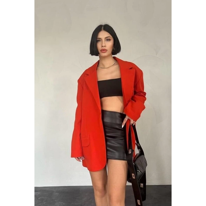 Oversize Ceket - KIRMIZI