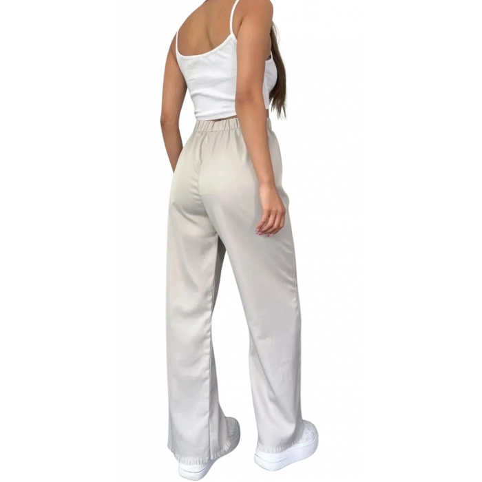 Palazzo Pantolon Paçası Püsküllü -TAŞ