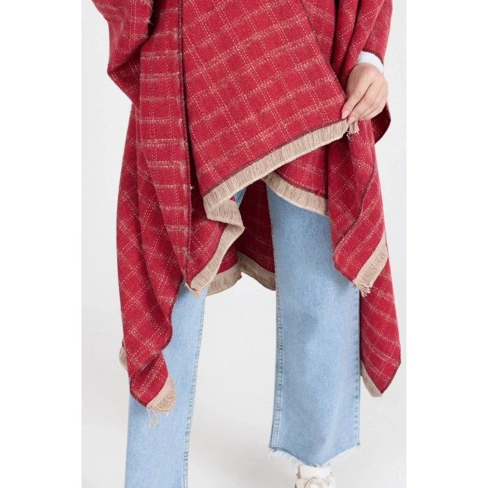 Panço - Pamuk Polyester Karışımlı Şık ve  Kaliteli Kumaş-Kırmızı