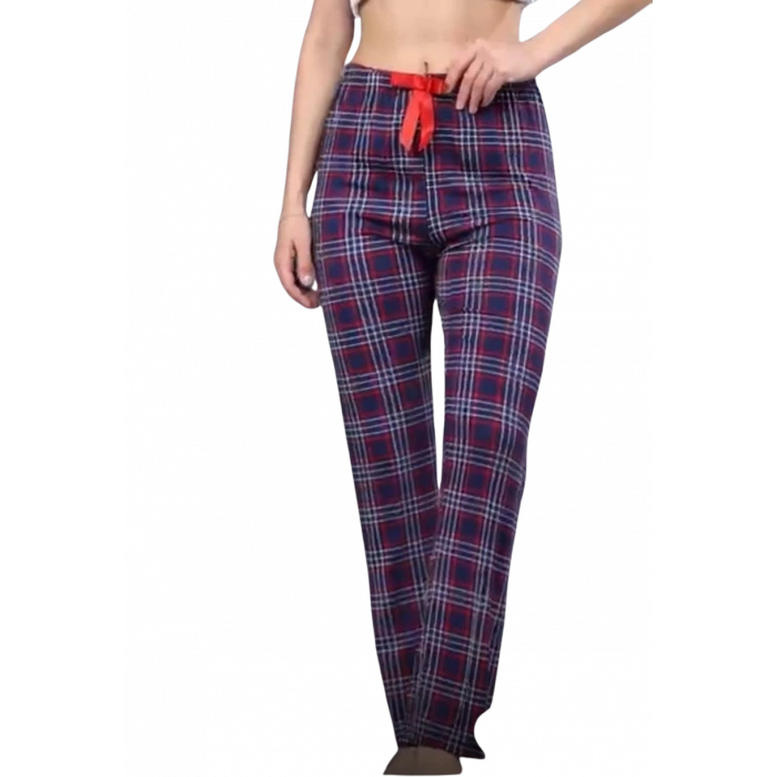 Pijama Altı Modal  Ring Viskon Kumaş-Ekose Desenli