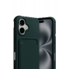 CPT90 Apple iPhone 17 Kelvin Kartvizitli Silikon - Koyu Yeşil