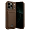 CPT90 Apple iPhone 17 Pro Max Kelvin Kartvizitli Silikon - Kahverengi
