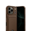 CPT90 Apple iPhone 17 Pro Max Kelvin Kartvizitli Silikon - Kahverengi