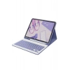 CPT90 iPad 10.2 (9.nesil) Kılıf KC01 Smart Klavyeli Tablet Kılıfı - Derin Mor