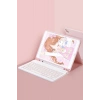 CPT90 iPad Pro 11 (2024) Kılıf KC01 Smart Klavyeli Tablet Kılıfı - Pembe