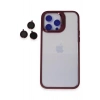 CPT90 iPhone 15 Pro Kılıf Roblox Lens Standlı Kapak - Bordo