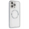 CPT90 iPhone 15 Pro Max Kılıf Metal Bumper Magneticsafe Kapak - Gri