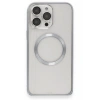 CPT90 iPhone 15 Pro Max Kılıf Metal Bumper Magneticsafe Kapak - Gri