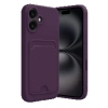 CPT90 iPhone 16 Kılıf Kelvin Kartvizitli Silikon - Derin Mor