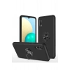 CPT90 Samsung Galaxy A02 Kılıf Elit Yüzüklü Kapak - Siyah