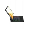 CPT90 Samsung Galaxy T737 Tab S7 FE 12.4 Kılıf Eternal Ledli Klavyeli Tablet Kılıfı - Siyah