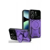 CPT90 Xiaomi Redmi Note 14 4G Kılıf Joy Lens Standlı Kapak - Mor