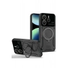 CPT90 Xiaomi Redmi Note 14 4G Kılıf Joy Lens Standlı Kapak - Siyah