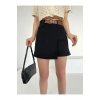 Kemerli Şort Etek - SİYAH