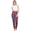 Pijama Altı Modal  Ring Viskon Kumaş-Pöti Kare Desenli