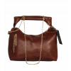 Zincir Askılı  Deri Çanta-Kahverengi