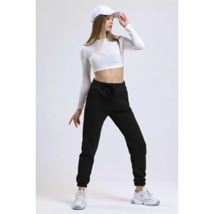 3 iplik şardonlu paça lastikli eşofman siyah is001