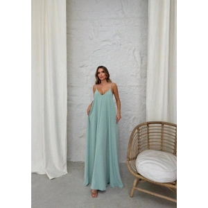 Aerobin uzun elbise çağla yeşili pt