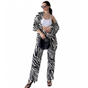 Alt Üst Takım Kimono- Zebra  Desenli