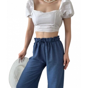 Beli Büzgülü Pantolon