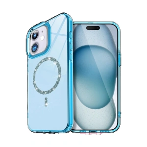 CPT90 Apple iPhone 11 Live Diamond Magsafe Kapak - Mavi